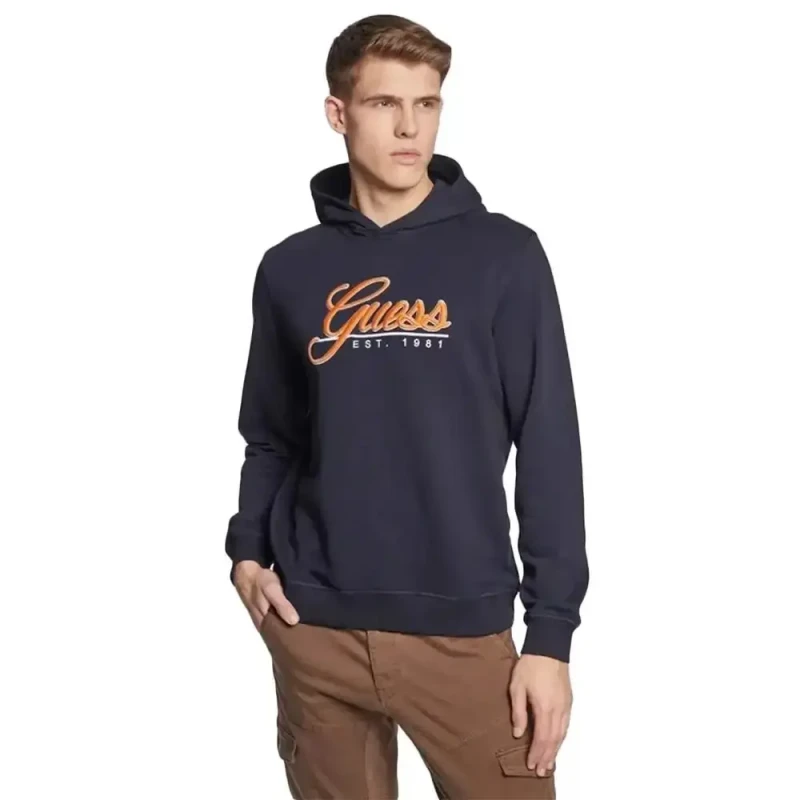 Image of Guess Hooded sweatshirt Guess Beau Bleu Male 2XL