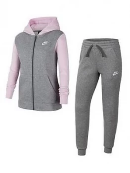 Image of Nike Older Girls Core Tracksuit - Grey