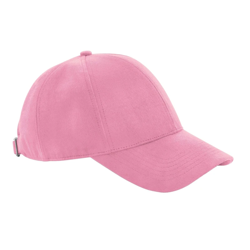 Image of Beechfield Beechfield Men Faux Suede 6 Panel Cap in Pink Pink One Size Male 5063425802005