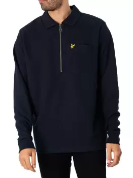 Image of Crest Textured Quarter Zip Jacket