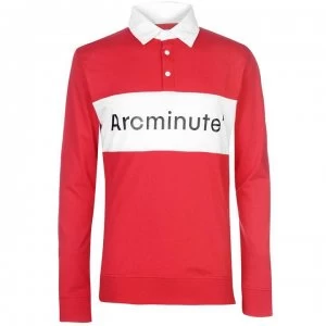Image of Arcminute Funnel Long Sleeve Polo - Red
