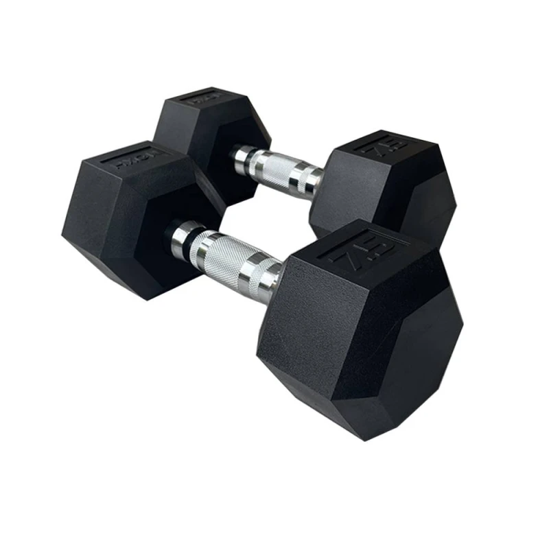 Image of HXGN 2 x 7.5kg Pro Hex Dumbbells (Pair) in Black Unisex 7.5kg