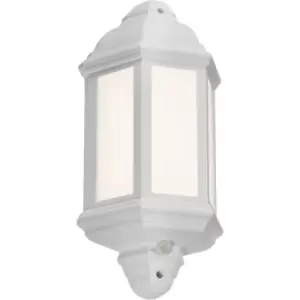 Image of Knightsbridge - LED Half Wall Lantern with Photocell Sensor - White 230V IP54 8W
