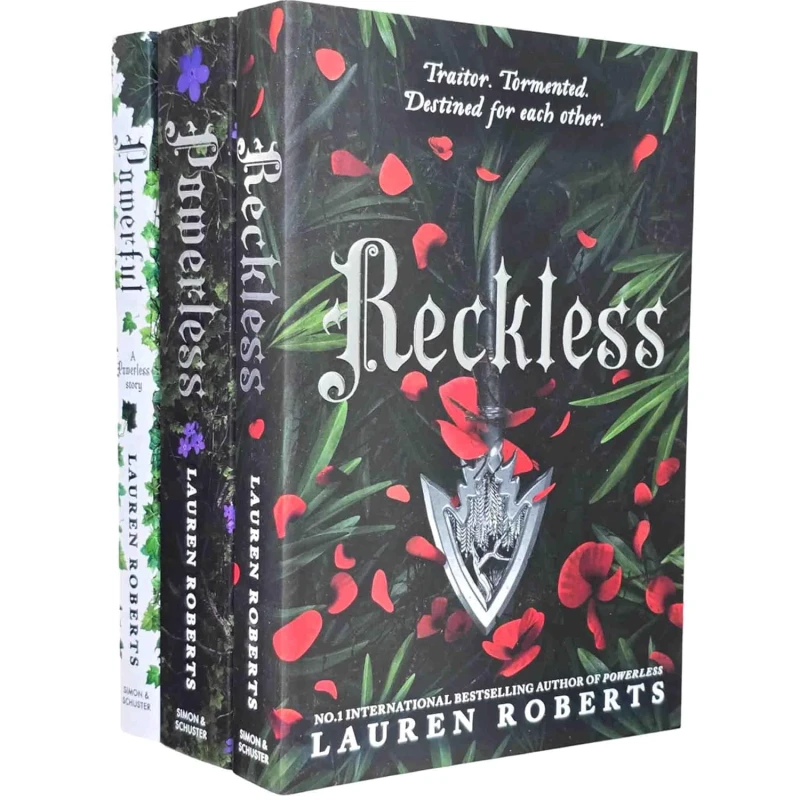 Image of Powerless Trilogy Lauren Roberts 3 Book Set Powerless Powerful Reckless Complete Edition Lauren Roberts Books