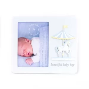 Image of Hello Baby Frame Carousel Design 'Baby Boy' 3.5" x 5"