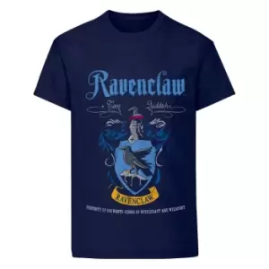 Image of Harry Potter Unisex Adult Ravenclaw T-Shirt (L) (Navy)