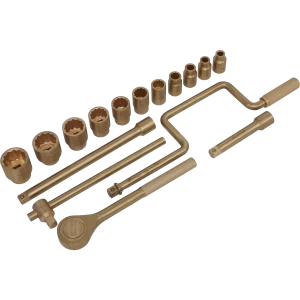 Image of Sealey 17 Piece 1/2" Drive Non Sparking Socket Set 1/2"
