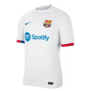 Image of Nike Barcelona Authentic Away Shirt 2023 2024 Adults - White