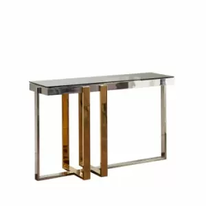 Image of Native Home & Lifestyle Nexus Gold And Silver Console Table