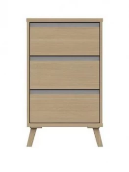 Image of Miller 3 Drawer Bedside Chest
