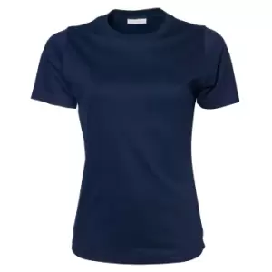 Image of Tee Jays Womens/Ladies Interlock Short Sleeve T-Shirt (M) (Navy Blue)