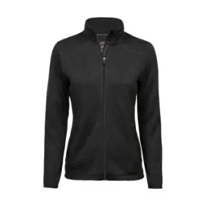 Image of Tee Jays Womens/Ladies Knitted Outdoor Fleece Jacket (S) (Black)