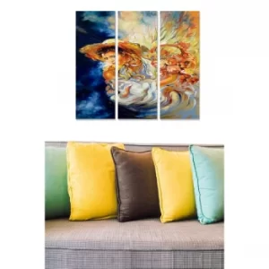 Image of MDF1061978 Multicolor Decorative MDF Painting (3 Pieces)