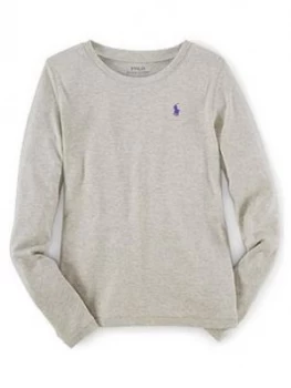 Image of Ralph Lauren Girls Classic Long Sleeve T-Shirt - Grey