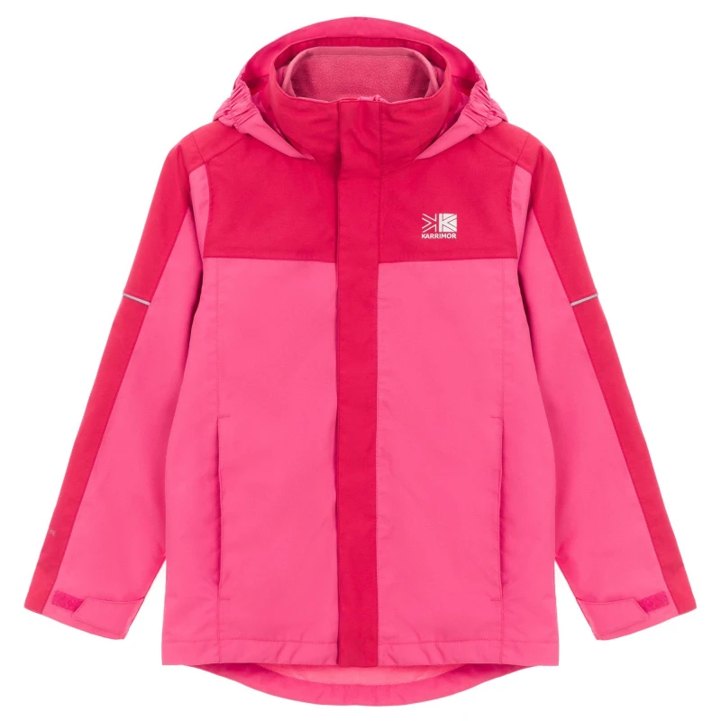 Image of Karrimor Kids 10,000mm Waterproof Removable Fleece 3-in-1 Jacket Pink/Red male 9-10 Years