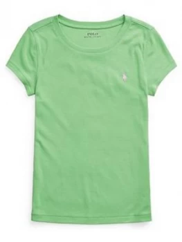Image of Ralph Lauren Girls Classic Short Sleeve T-Shirt, Lime, Size Age: 5 Years, Women