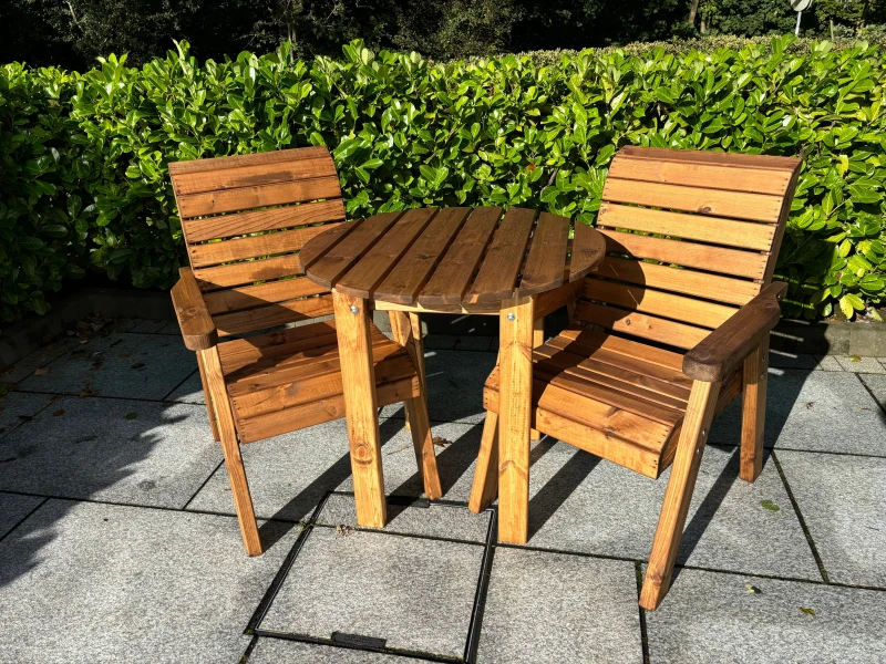 Image of Charles Taylor Trading Thatcham Two Seat Diner Set in Brown Brown Unisex