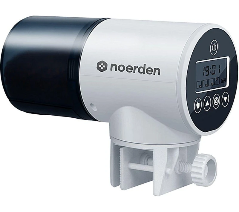 Image of NOERDEN Bubbly Automatic Fish Feeder - White & Black, White,Black 6976941800617