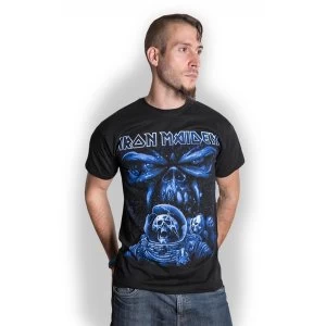 Image of Iron Maiden Final Frontier Blue Album Spaceman Mens Medium T-Shirt
