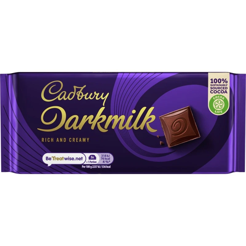 Image of Cadbury Gifts Direct Cadbury Darkmilk Original Chocolate Bar 90g 4282599