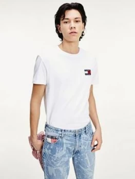 Image of Tommy Jeans Tommy Badge T-Shirt - White