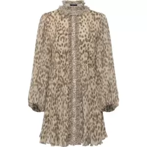 Image of French Connection Eva Ruffled Mini Dress - Cream