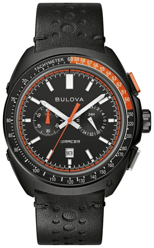 Image of Bulova 98B428 Mens Racer Chronograph (42mm) Black Dial / Watch