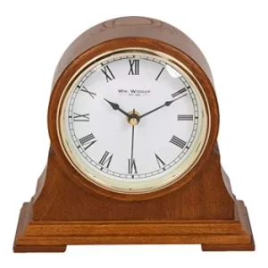 Image of Wooden Barrel Mantel Clock 23cm