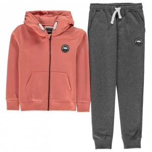 Image of SoulCal Tracksuit Unisex Juniors - Pink/Charc