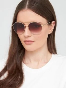 Image of Burberry Pilot Sunglasses - Pale Gold