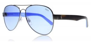 Image of Polo Ralph Lauren PH3096 Sunglasses Gunmetal / Blue 905072 58mm