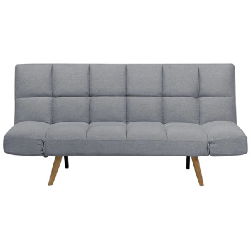 Image of Beliani Sofa Bed 2 Seater Ingaro Fabric Grey
