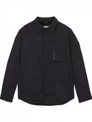 Image of Calvin Klein Jeans Ck Jeans Fleece Lined Overshirt, Black, Size S, Men