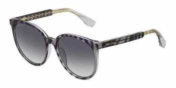 Image of Jimmy Choo Reece Sunglasses Striped Glitter Black LWZ 55mm