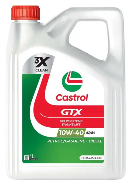 Image of Castrol Engine oil Castrol GTX 10W-40 A3/B4 Capacity: 4l, Part Synthetic Oil 15F8FD