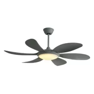 Image of Cristal Record Tanik DC LED Ceiling Fan 3 CCT Silver