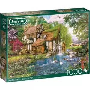 Image of Jumbo Falcon De Luxe Watermill Cottage 1000 Piece Jigsaw Puzzle