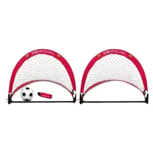 Image of FC Barcelona Official Football Training Goal Gift Set (One Size) (Scarlet)