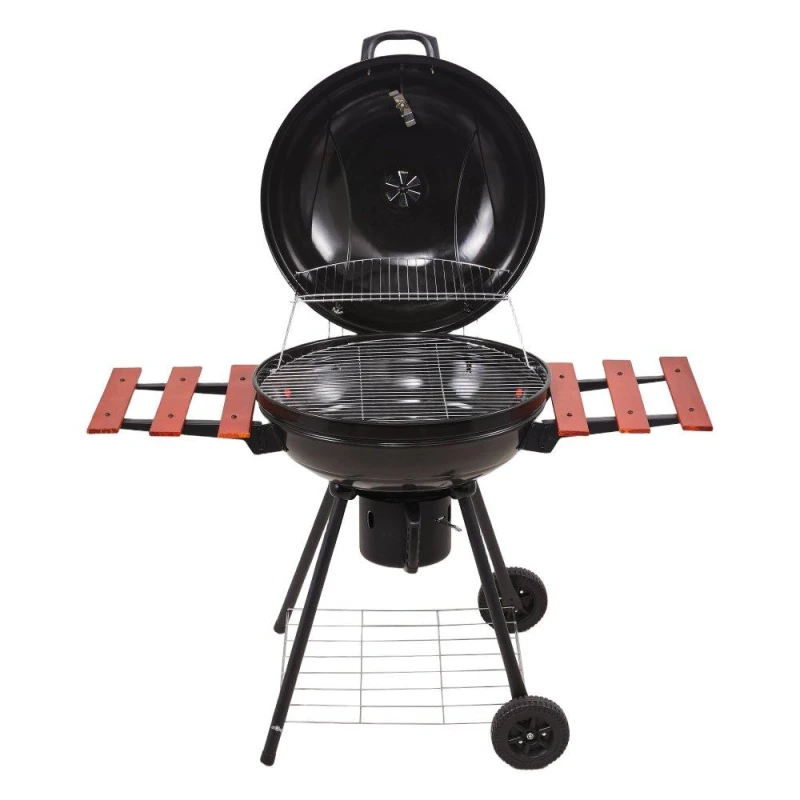 Image of Breeins Portable Kettle Charcoal BBQ Grill Black And Red unisex One size