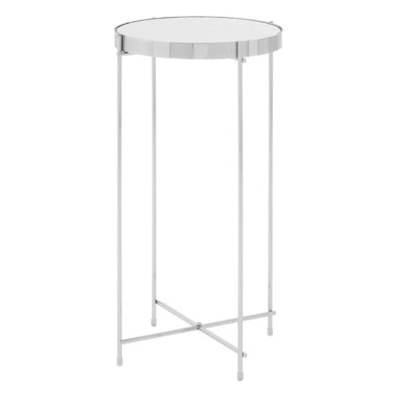 Image of Premier Housewares Allure Mirror Tall Side Table Silver