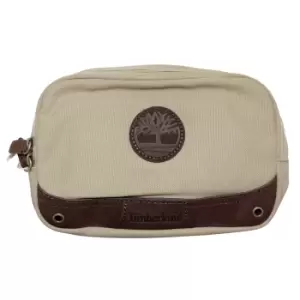 Image of Timberland Leather Lumbar Bum Bag (One Size) (Beige/Brown)
