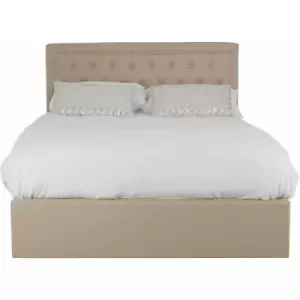 Image of Hannah Beige Double Ottoman Bed - Premier Housewares