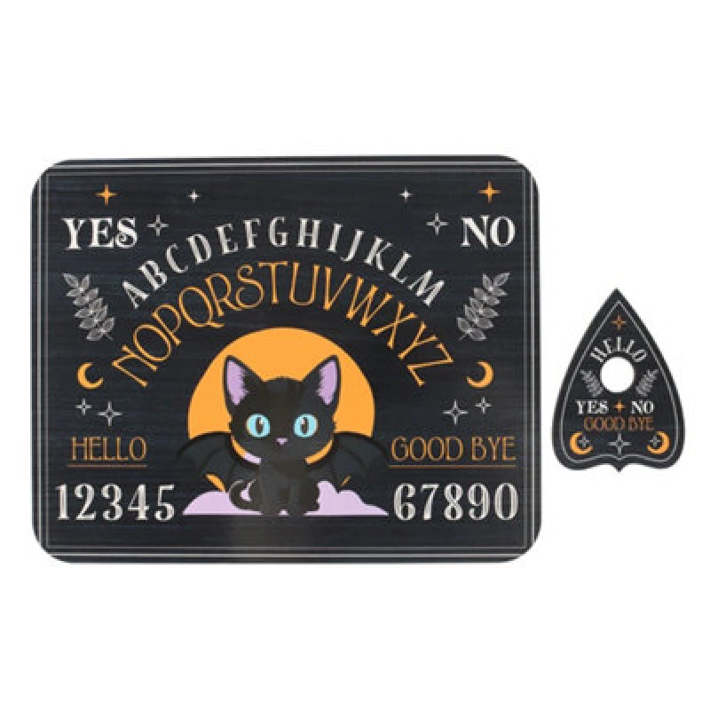 Image of Something Different Something Different Cute and Creepy Bat Cat Talking Board in Black One Size Unisex 5063750960364