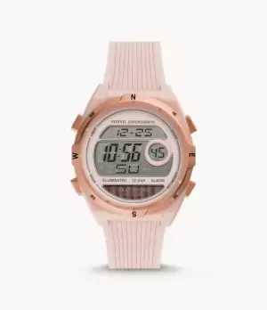 Image of Fossil Women Everett Digital Pink Silicone Watch