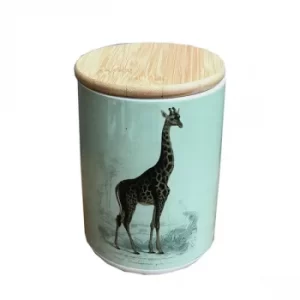 Image of Ceramic Canister With Giraffe