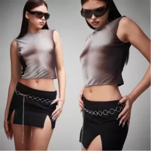 Image of Missguided Co Ord Body Print Mesh Vest Top - Multi