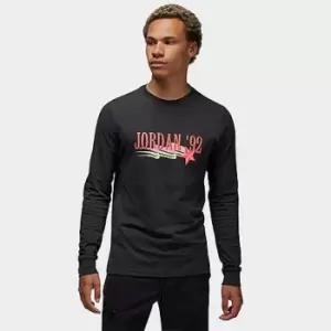 Image of Jordan M J Brand Longsleeve, Off Noir/Infrared 23, Male, Longsleeves, DV1469-010