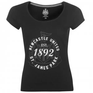 Image of Team Newcastle United FC 1892 T Shirt Ladies - Black