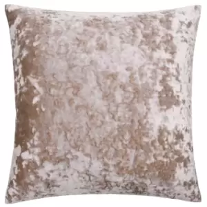 Image of Verona Crushed Velvet Cushion Oyster