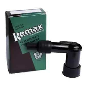 Image of Remax RLB05E Elbow 90° Resistor Spark Plug Cap 5K Ohm Black Replaces LB05E
